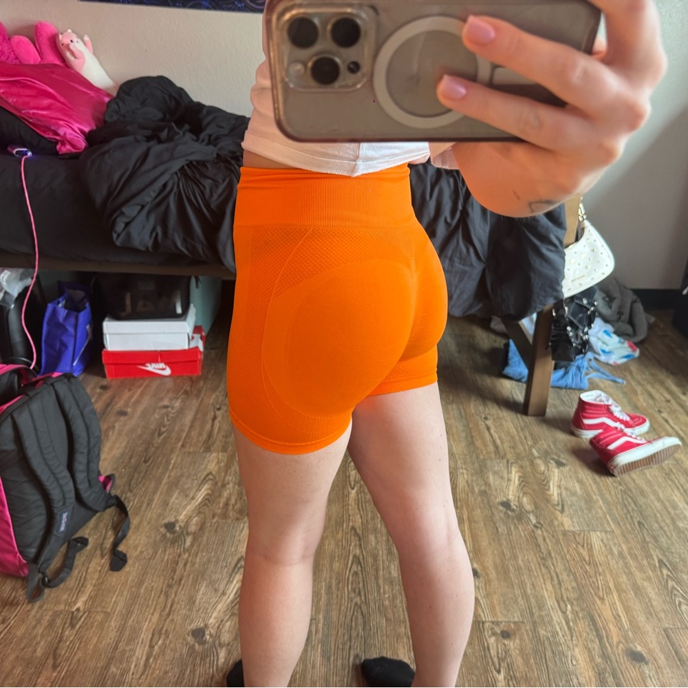 Bright Orange Women’s Athletic Shorts